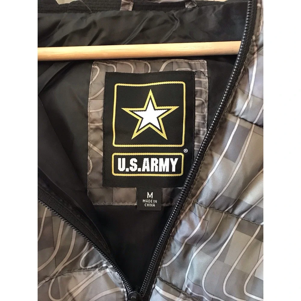 New With Tags US Army Flag‎ lightweight Camo Puffer Jacket Coat Sz M Medium